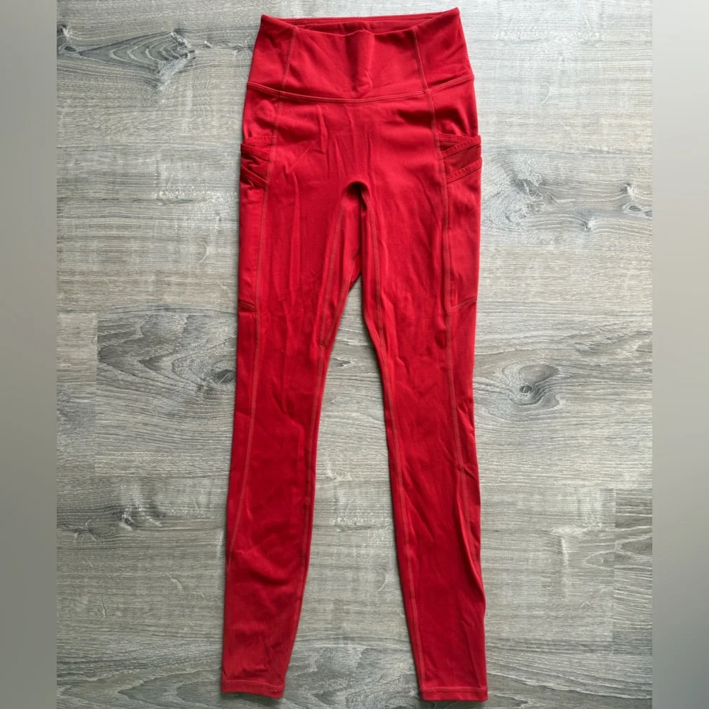 Fabletics Motion365 Women’s Size XXS High-Waisted Red Leggings Activewear VGUC - Picture 3 of 10